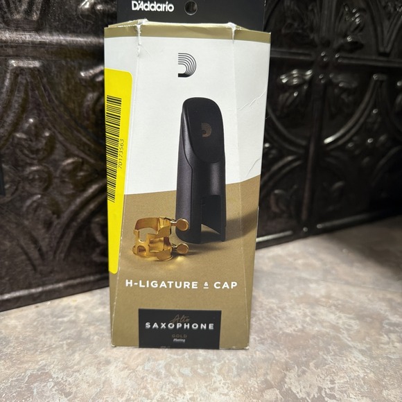 D'ADARIO Woodwinds Other - D'Addario H-Ligature & Cap  Alto Sax  Gold-plated